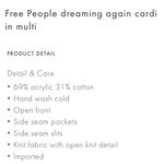 Free People Dreaming Again Berry Blast Combo Multi Knit Cardigan Sweater Size XS Photo 15