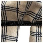 Mango MNG Casual Fuzzy Knit Checkered Mock Neck Sweater Size Medium Photo 5