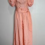 Vintage 1980s puff sleeve prom dress gown handmade Cottagecore fairy pink small Photo 0