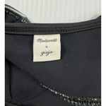 Madewell  Striped Halter Top‎ Cropped Swim Top Black White XS Photo 3