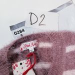 Pink Rose Pullover Stripes Eyelash Knit Sweater Long Sleeves Photo 10