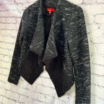 Saks 5th Avenue Saks Fifth Avenue Red Label Open Front Black Tweed Wool Blend‎ Blazer Lace Small Photo 1