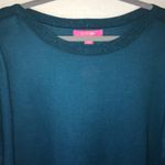 Lilly Pulitzer Cobo Sweater Inky Tidal/Teal Sz S NWT Metallic Sparkle Oversized Photo 5