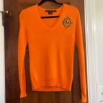 Ralph Lauren Bright Orange V-Neck Sweater Photo 1