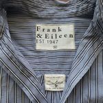 Frank & Eileen Women's Light Blue Striped Chic Feminine Oversized Dress Shirt M Photo 1