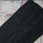 Kate Hill  100% LINEN BLACK EMBROIDERED TIE NECK TUNIC XL Photo 4