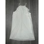 Naked Zebra White Ruffle Shift Dress-Pearl Photo 2