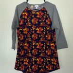 LuLaRoe Gray and Black Raglan Dress with 3/4 Sleeves Photo 0