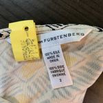 Diane Von Furstenberg  Silk Dress Sleeveless Geometric Print Size 2‎ DVF Photo 2
