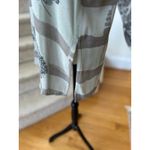 Dana Buchman Vintage  Light Blue & Grey Silk Button Down & Scarf Photo 9