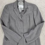 Versione Longline Trench Suit Jacket Womens 4 Gray Wool Lightweight Career Italy Photo 11