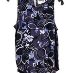 Loft  Floral Sleeveless Top - Purple, Black and White. Women’s Sz Small Photo 0