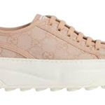 Gucci  NIB Tennis Treck Platform Sneakers in Pink Monogram Canvas Size 39 Photo 0