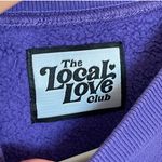 THE LOCAL LOVE CLUB I FOUND LOVE PURPLE CREW SWEATSHIRT SZ LARGE Photo 3