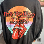 The Rolling Stones , womens black crew neck sweatshirt, new with tags Photo 0