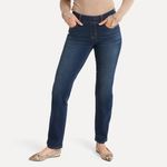 Betabrand Straight-Leg 4-Pocket Yoga Denim Stretch Dark Wash Jean sz M PETITE Photo 3