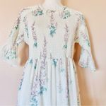 Jessakae White Lavender & Green Floral Smocked Tiered Dress. Size XL Photo 1