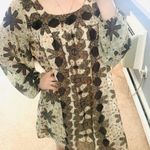 Free People  cream floral chiffon babydoll dress Photo 1