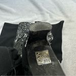 Stuart Weitzman Croc Embossed 50/50 Black Patent Leather Heel Boot Size 7.5 Photo 3