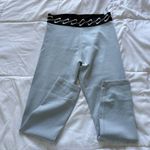 Nike Womens Size Medium Leggings Light Blue Workout Training Yoga Gym Photo 0