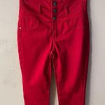 Charlotte Russe Refuge Dark Red 3-Button High Rise Skinny Jeans Size 2 EUC Photo 10