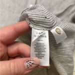 Jones New York  Size 1X Shirt Top Gray Black Stripe Button Front Down 100% Linen Photo 5