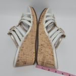 Palms White Braided Wedge Heel Slide Sandals With Rhinestones Size 8.5 By  Photo 4