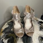 Touch Ups  Gold Lace Sandal Heels Photo 1