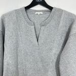 Z Supply  Gray V-Neck Split Neck Sweatshirt Pullover Casual Comfort Cozy Lounge Photo 2