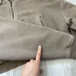 Elwood Crop Hoodie organic cotton thermal zip babydoll womens Brown (small) Tan Photo 9