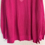 Chico's  Black Label Pink V-Neck Vented Metallic Pullover Long Sleeves XL‎ Tunic Photo 10
