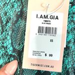 Tiger Mist Faux Snakeskin Mini Skirt Size XS NEW Blue Snake Photo 5