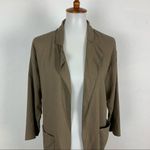Mod Ref  Womens Small Brown Longline Cardigan Duster Open Front Cozy Photo 1