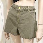 Michael Kors Olive Studded Frayed Denim Shorts 12 Photo 3