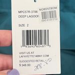 Lafayette 148  Womens Shorts 2 NWT $375 Linen Deep Lagoon Blue Belted‎ Bermuda Photo 4