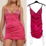 For Love & Lemons NWT  for Victoria’s Secret Mirage Rhinestone Ruched Mini Dress Photo 3