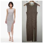 Wilfred - Verona Dress Aritzia Sleeveless Midi Plaid Cocktail Outing Date Formal Photo 1