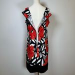 Alyx Red Black White Floral Sleeveless Midi Dress Women’s Size 12 Photo 6
