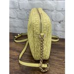 Michael Kors Jet Set Daisy Yellow W Gray MK Logo Zip Chain Strap Crossbody Bag Photo 3