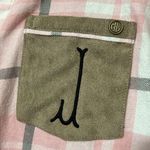 MarleyLilly  large pink grey plaid button down long sleeve embroidered initial J Photo 3