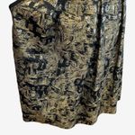 Carmen Marc Valvo Carmen Mark Valvo black gold knee length fit flare sleeveless dress sz 4 Photo 6