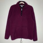 PINK - Victoria's Secret PINK Victoria’s Secret Quarter Zip Sherpa Fleece Pullover Sweatshirt Photo 0
