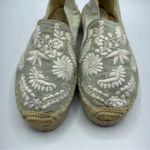 Soludos  Mint Green White Embroidery Slip On Espadrille Flats Womens 6 Boho Photo 3