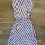 Aventura Striped Midi Dress in Red and Orange Photo 2