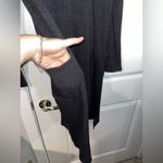 Black Ribbed Stretchy Long Sleeved Cardigan Duster Length Size Large Photo 11