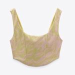 ZARA  Marble Jacquard Cropped Tank Top Photo 2