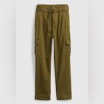 Gap High Rise Belted Cargo Khaki Pants Women’s Sz 6 Oak Moss Green Twill Ankle Photo 3