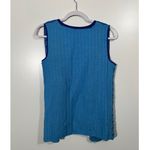 Handmade  Knit Vest in Blue Open Size Photo 1