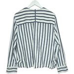 Derek Lam 10 Crosby Linen Blend Stripes Patch Pockets Shirt Photo 6
