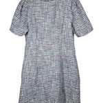 Nanette Lepore ‎ Sheath Dress Size 16 Ice Denim Multi Tweed Back Zip Short Sleeve Photo 0